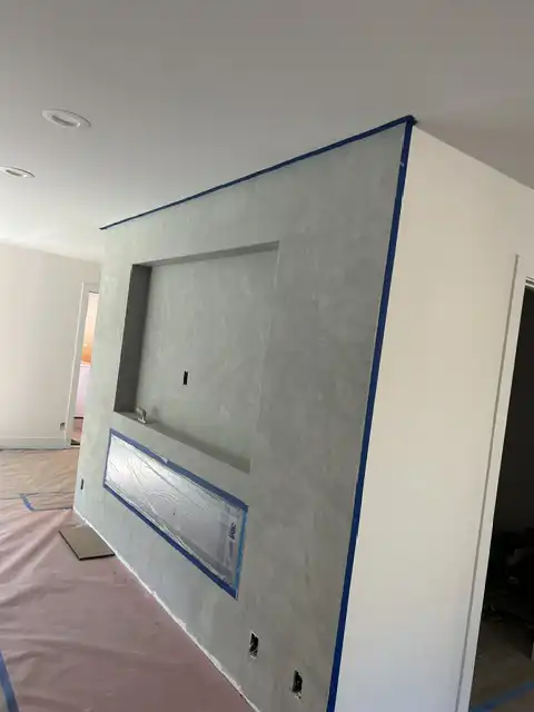 Fireplace Venetian plaster application 2026 project photo